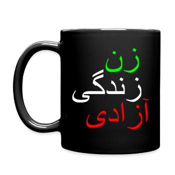 Women life freedom - Mug uni - noir - Gauche