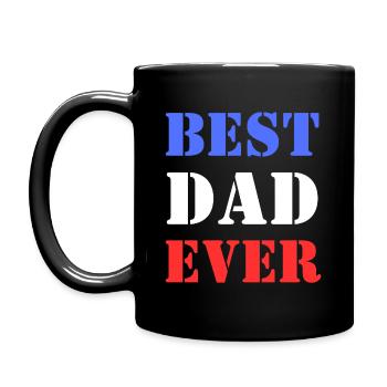 Der beste Vater aller Zeiten - Tasse einfarbig - Schwarz - Links