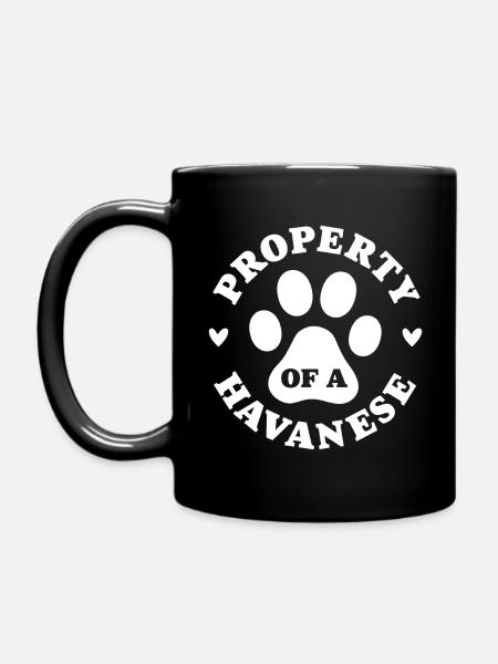 Eigentum eines Havanesers - Tasse einfarbig - Schwarz