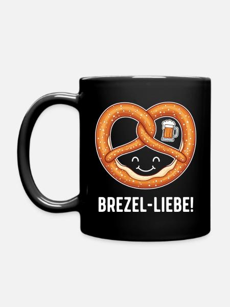 Brezel-Liebe ! - Tasse einfarbig - Schwarz