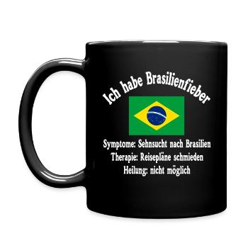 Brasilien Fernweh Abenteuer Reise - Geschenk - Tasse einfarbig - Schwarz - Links
