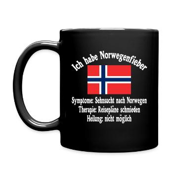 Ich habe Norwegenfieber - Norwegen - Abenteuer - Tasse einfarbig - Schwarz - Links