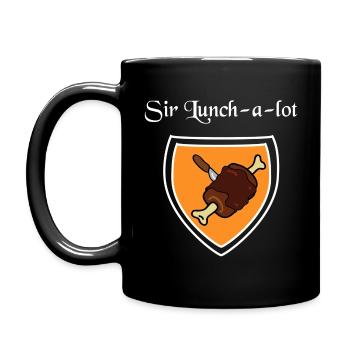 Sir Lunch a lot - Tasse einfarbig - Schwarz - Links
