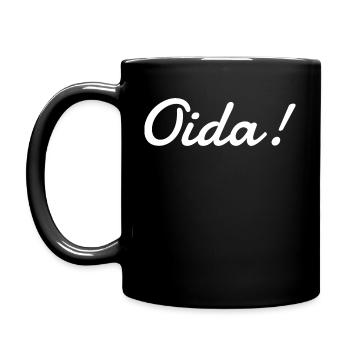 Oida! - Tasse einfarbig - Schwarz - Links