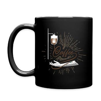 Coffee vein nurse care health - Full Colour Mug - black - Left