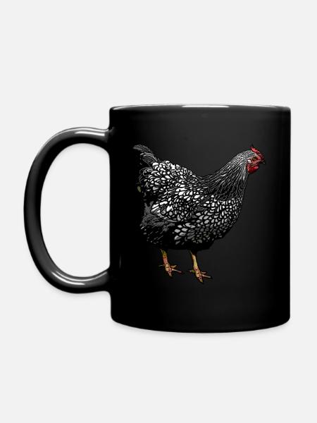 Poulet Wyandotte (illustration) - Mug uni - noir