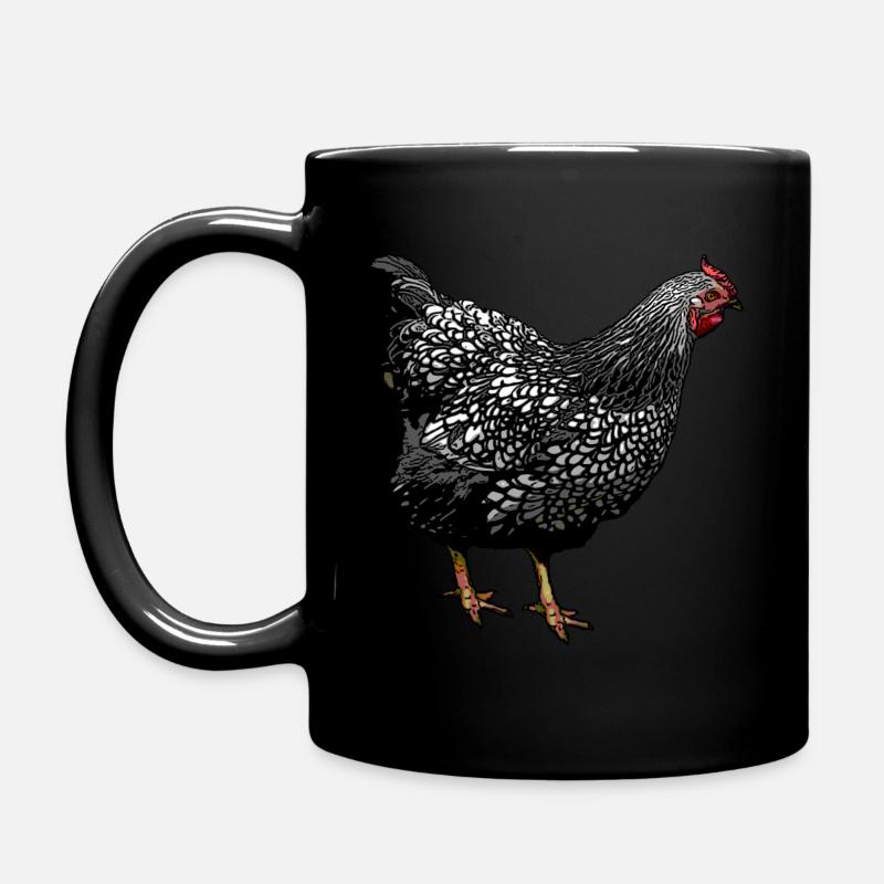 Poulet Wyandotte (illustration) - Mug uni - noir