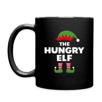 Der hungrige Elf - Tasse einfarbig - Schwarz - Links