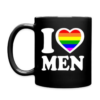 I love men - Mug uni - noir - Gauche