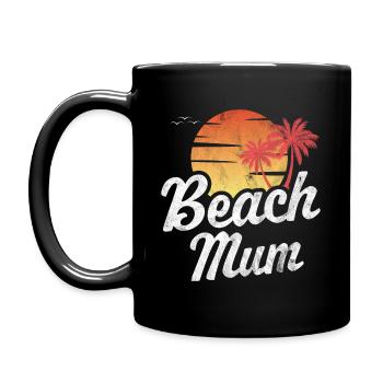 Beach Mum - Full Colour Mug - black - Left