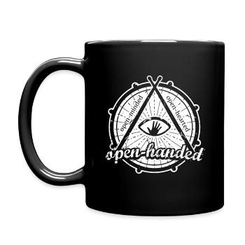 Open-Handed - Tasse einfarbig - Schwarz - Links