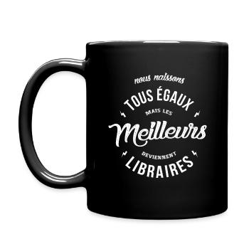 Les meilleurs deviennent Libraires - Mug uni - noir - Gauche