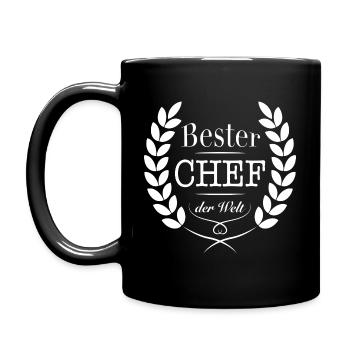 Bester Chef der Welt - Tasse einfarbig - Schwarz - Links