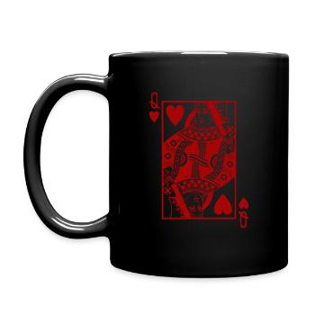 Heart queen red - Full Colour Mug - black - Left