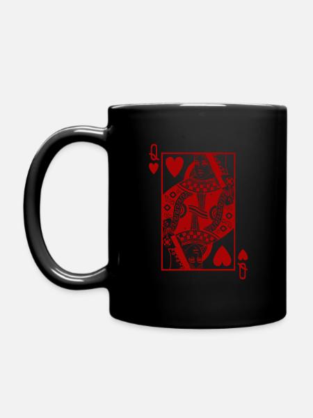 Heart queen red - Full Colour Mug - black
