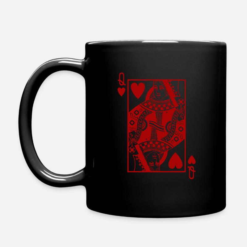 Heart queen red - Full Colour Mug - black