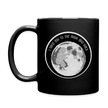 Hate you Moon - Tasse einfarbig - Schwarz - Links