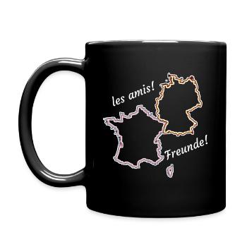 Deutschland-Frankreich - Tasse einfarbig - Schwarz - Links