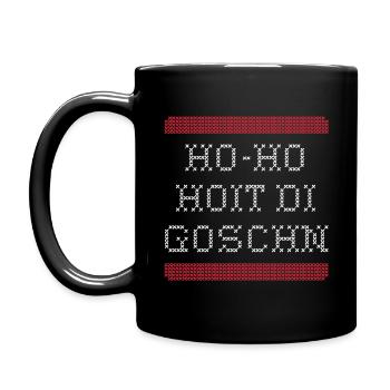 HO HO HOIT DI GOSCHN - LUSTIGES UGLY XMAS GESCHENK - Tasse einfarbig - Schwarz - Links