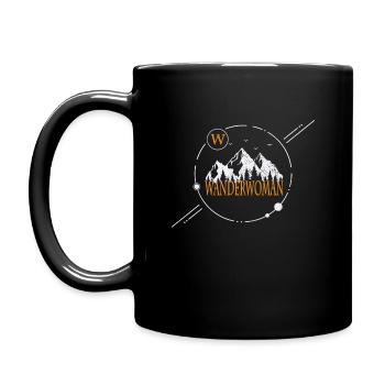Wandern Woman Trekking Wanderwoman - Tasse einfarbig - Schwarz - Links