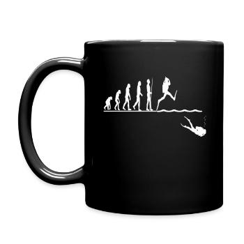 Evolution Tauchen Tauchgang - Tasse einfarbig - Schwarz - Links
