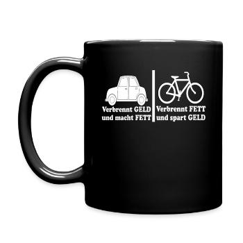 Voiture contre vélo, l’embarras du choix ? - Mug uni - noir - Gauche