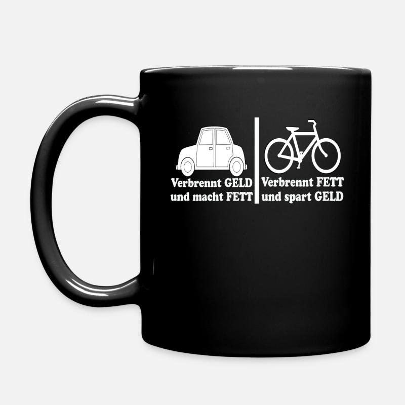 Car vs. bicycle, spoilt for choice? - Full Colour Mug - black