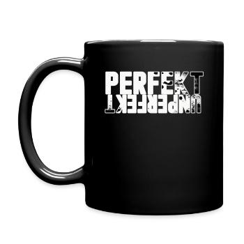 Saying Design Perfectly imperfect - Full Colour Mug - black - Left
