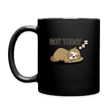 Sloth not today - Full Colour Mug - black - Left