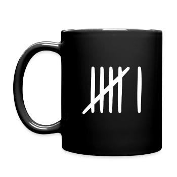6 feuille de pointage anniversaire 6 ans - Mug uni - noir - Gauche