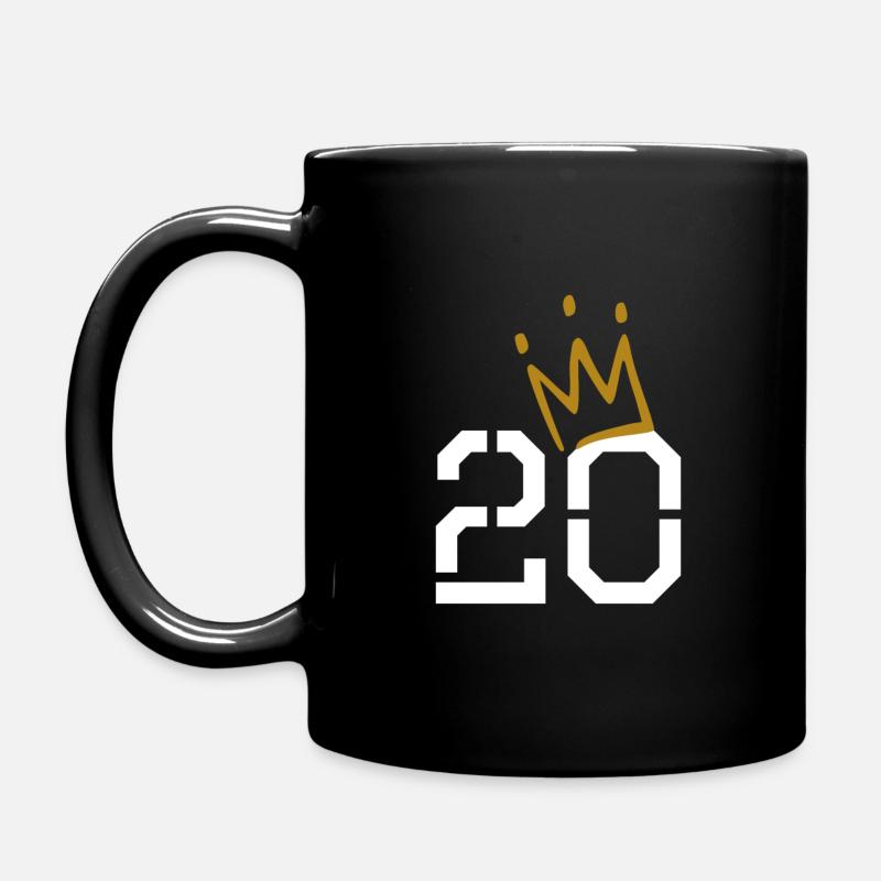 20 ans avec couronne - Mug uni - noir
