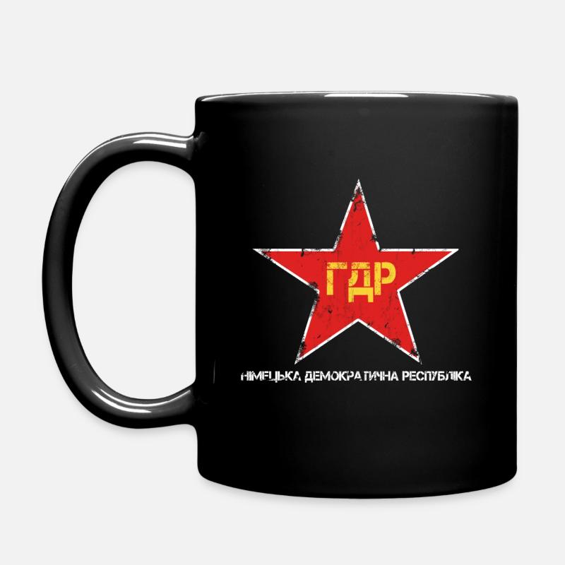 DDR OSSI OSTDEUTSCHLAND SOWJETUNION STERN GESCHENK - Tasse einfarbig - Schwarz