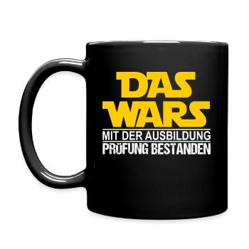 Das Wars Mit Der Ausbildung Prüfung Bestanden - Tasse einfarbig - Schwarz - Links