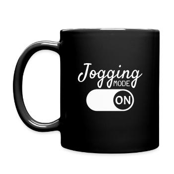 Joggen - Tasse einfarbig - Schwarz - Links