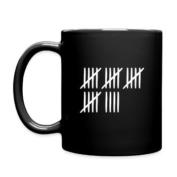 24 Geburtstag Strichliste - 24 Jahre alt - Tasse einfarbig - Schwarz - Links