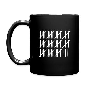 58 anniversaire Liste-barres - 58 ans - Mug uni - noir - Gauche