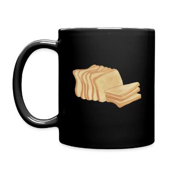 Toast Leib Brot - Tasse einfarbig - Schwarz - Links