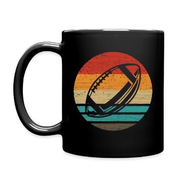 Football Retro Style Vintage - Full Colour Mug - black - Left