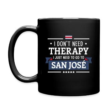SAN JOSÉ COSTA RICA THERAPY PURA VIDA GIFT - Full Colour Mug - black - Left