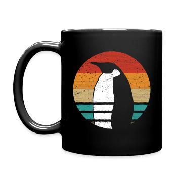 Pingouin Rétro Style Vintage - Mug uni - noir - Gauche