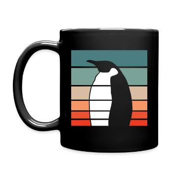 Pingouin Rétro Style Vintage - Mug uni - noir - Gauche