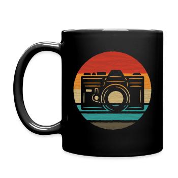Caméra Retro Style Vintage - Mug uni - noir - Gauche