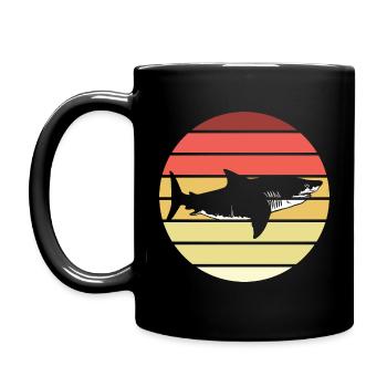 Hai Retro Style Vintage - Tasse einfarbig - Schwarz - Links