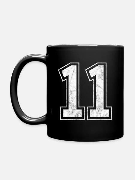 Anzahl 11 - Tasse einfarbig - Schwarz