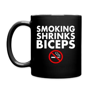 Smoking shrinks the biceps - Mug uni - noir - Gauche