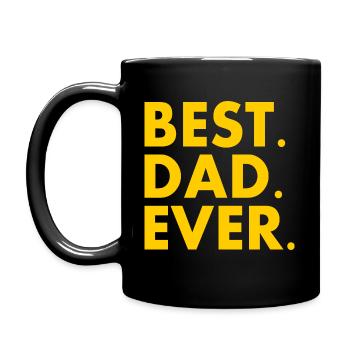 Best dad ever - Tasse einfarbig - Schwarz - Links
