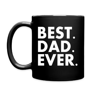 Best dad ever - Tasse einfarbig - Schwarz - Links