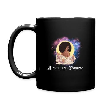 Stark und furchtlos – Christian - Tasse einfarbig - Schwarz - Links