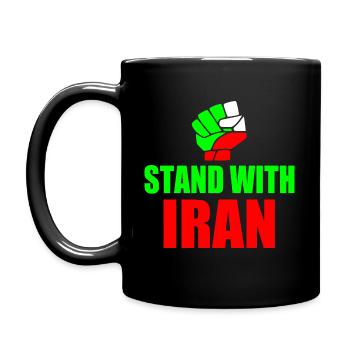 Stand with iran - Full Colour Mug - black - Left