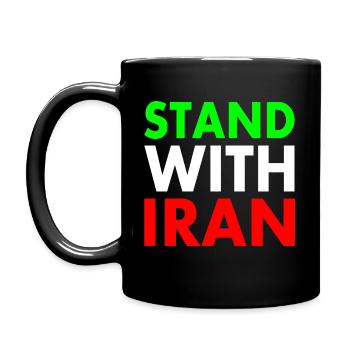 Stand with iran - Tasse einfarbig - Schwarz - Links